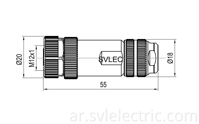 M12 shielded connector